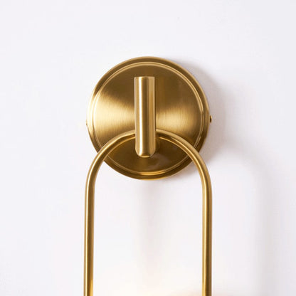 Brushed Brass Wall Sconce with Frosted Glass Globe