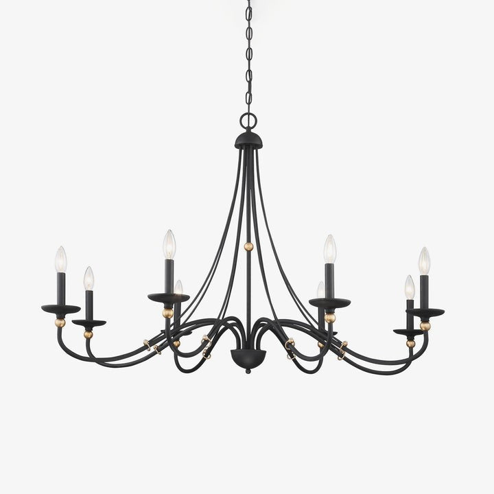 Celestial Brass Multi-Arm Chandelier – Modern 6/8-Light Ceiling Fixture