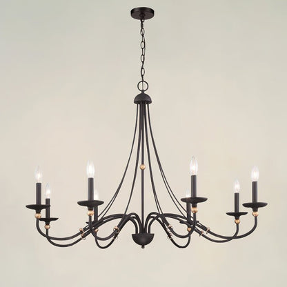 Celestial Brass Multi-Arm Chandelier – Modern 6/8-Light Ceiling Fixture