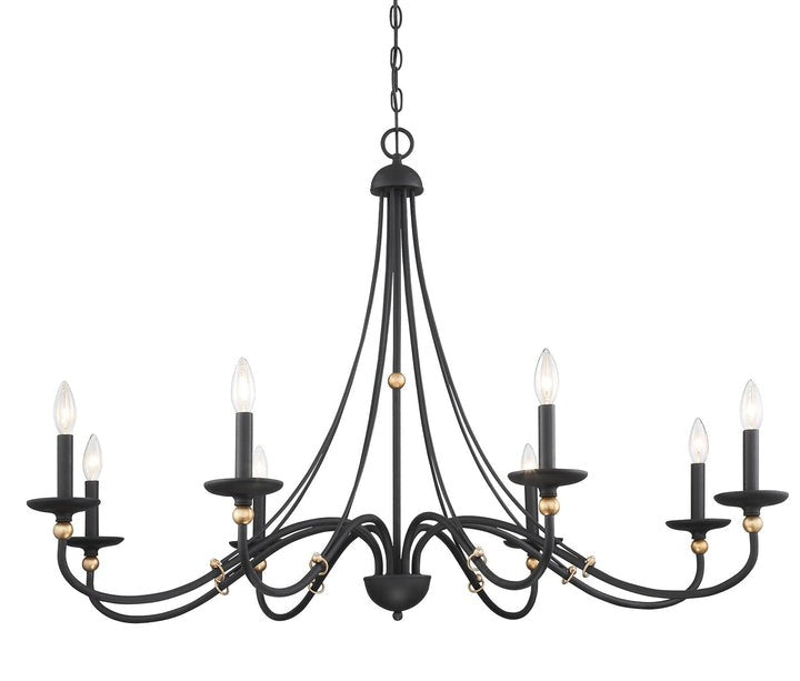 Celestial Brass Multi-Arm Chandelier – Modern 6/8-Light Ceiling Fixture