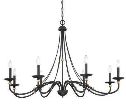 Celestial Brass Multi-Arm Chandelier – Modern 6/8-Light Ceiling Fixture