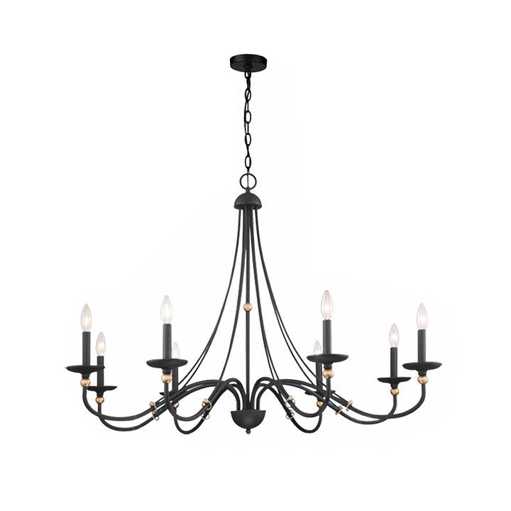 Celestial Brass Multi-Arm Chandelier – Modern 6/8-Light Ceiling Fixture
