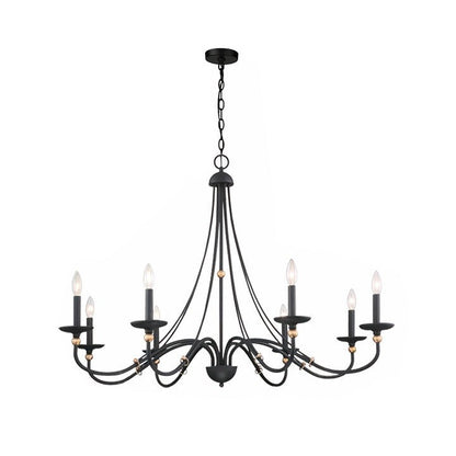 Celestial Brass Multi-Arm Chandelier – Modern 6/8-Light Ceiling Fixture