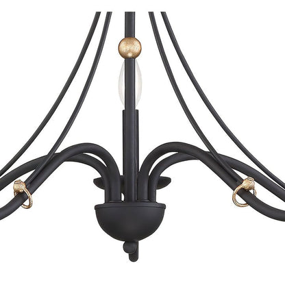 Celestial Brass Multi-Arm Chandelier – Modern 6/8-Light Ceiling Fixture