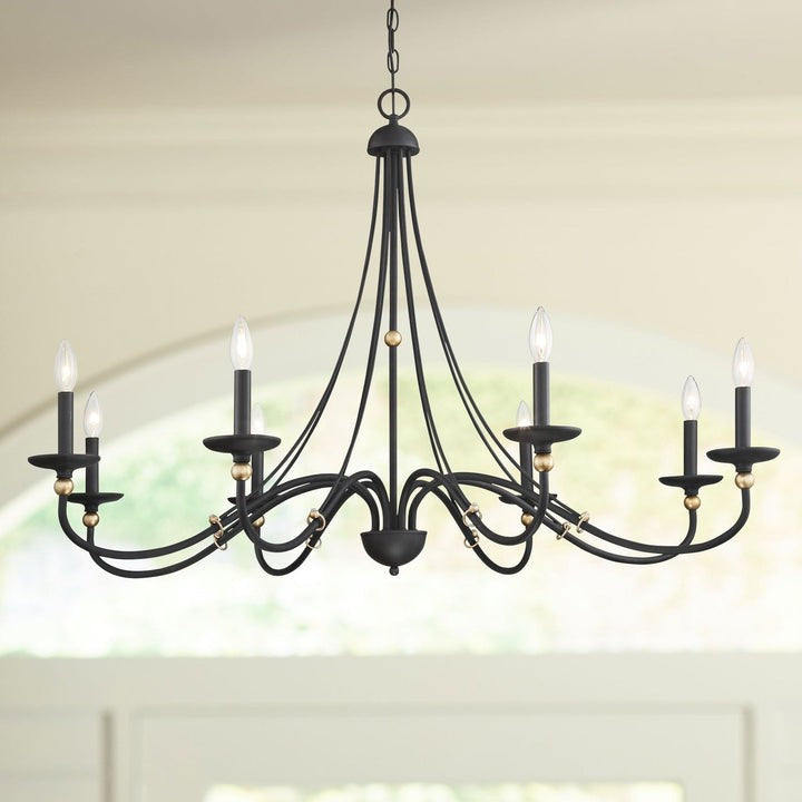 Celestial Brass Multi-Arm Chandelier – Modern 6/8-Light Ceiling Fixture