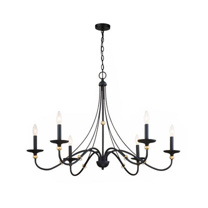 Celestial Brass Multi-Arm Chandelier – Modern 6/8-Light Ceiling Fixture