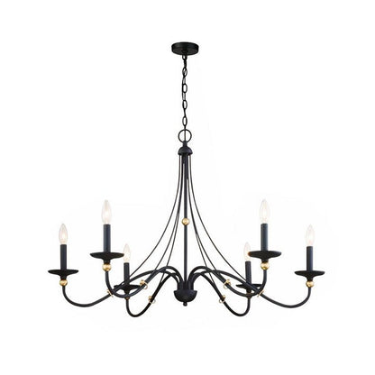 Celestial Brass Multi-Arm Chandelier – Modern 6/8-Light Ceiling Fixture