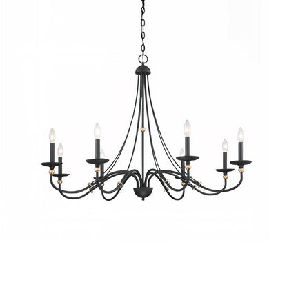 Celestial Brass Multi-Arm Chandelier – Modern 6/8-Light Ceiling Fixture