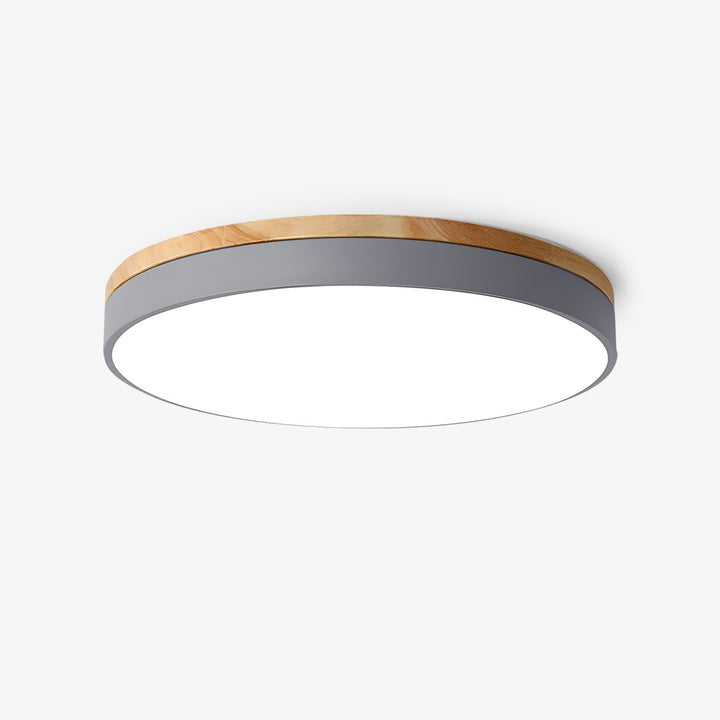 Circular LED Wood Ceiling Light Fixture