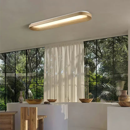 Cloud-Inspired LED Wood Ceiling Light