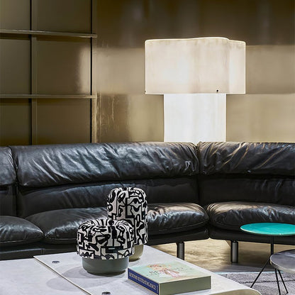 Cloud-Shaped White Fiberglass LED Floor Lamp