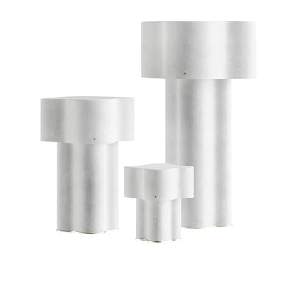 Cloud-Shaped White Fiberglass LED Floor Lamp