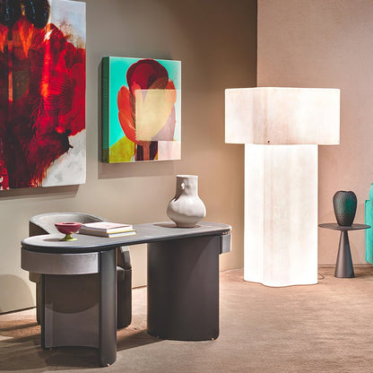 Cloud-Shaped White Fiberglass LED Floor Lamp