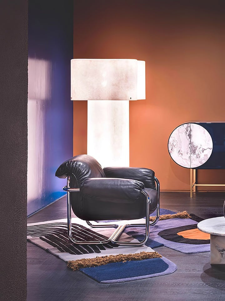 Cloud-Shaped White Fiberglass LED Floor Lamp