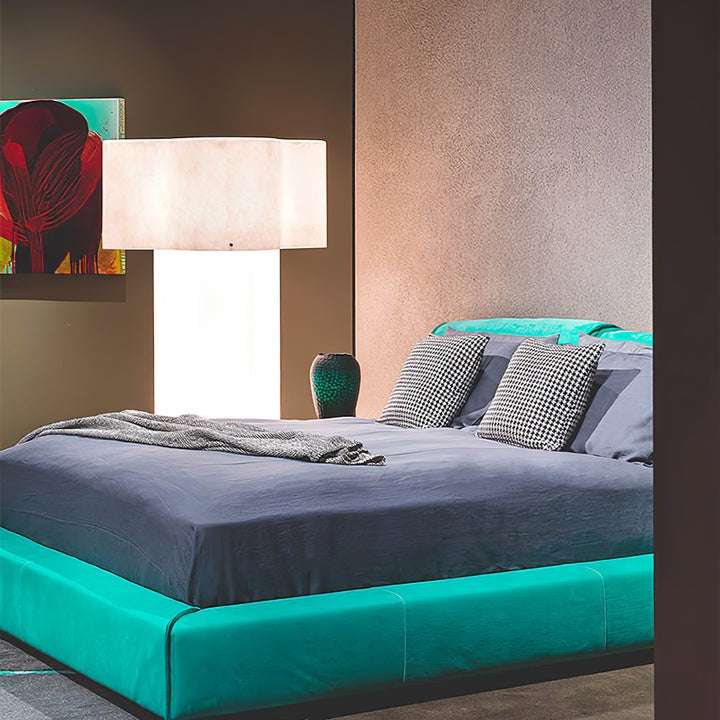 Cloud-Shaped White Fiberglass LED Floor Lamp