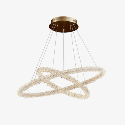Contemporary Crystal Loop Island Chandelier