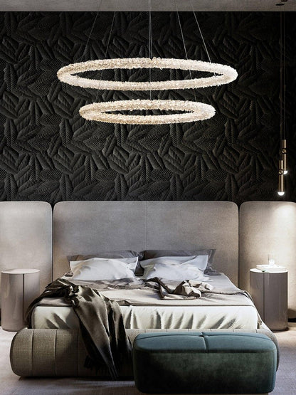 Contemporary Crystal Loop Island Chandelier
