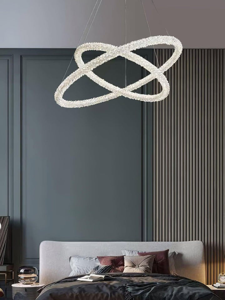Contemporary Crystal Loop Island Chandelier