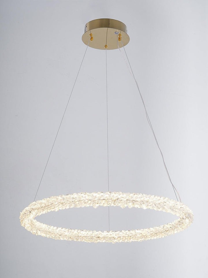 Contemporary Crystal Loop Island Chandelier