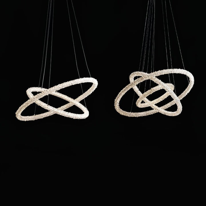 Contemporary Crystal Loop Island Chandelier