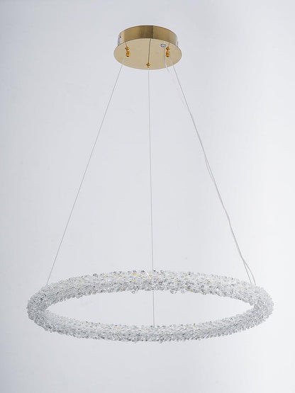 Contemporary Crystal Loop Island Chandelier