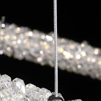Contemporary Crystal Loop Island Chandelier
