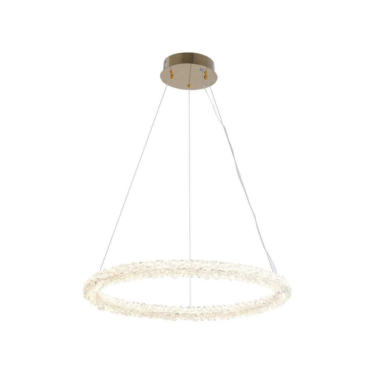 Contemporary Crystal Loop Island Chandelier