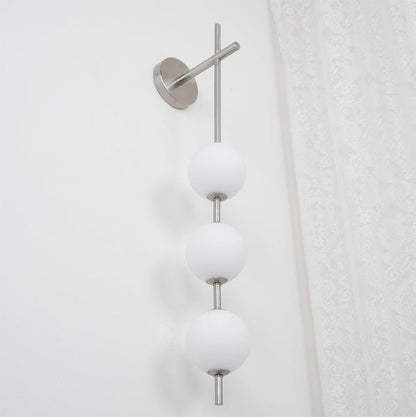 Contemporary Glass Globe Vertical LED Wall Sconce