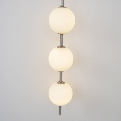 Contemporary Glass Globe Vertical LED Wall Sconce
