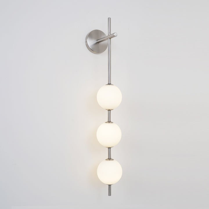 Contemporary Glass Globe Vertical LED Wall Sconce