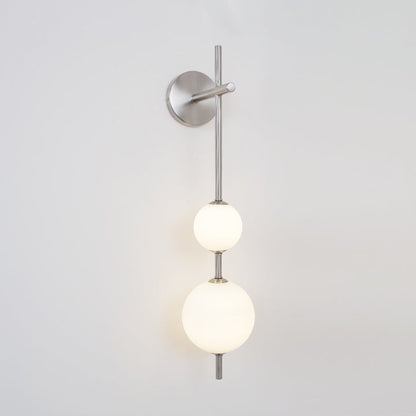 Contemporary Glass Globe Vertical LED Wall Sconce
