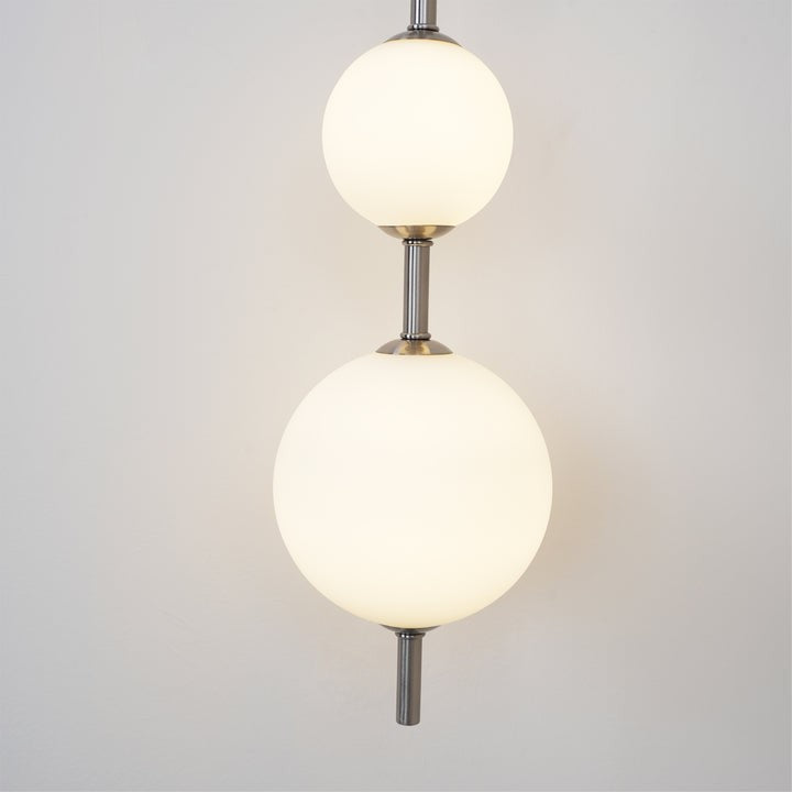 Contemporary Glass Globe Vertical LED Wall Sconce