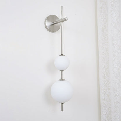 Contemporary Glass Globe Vertical LED Wall Sconce