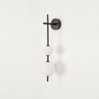 Contemporary Glass Globe Vertical LED Wall Sconce