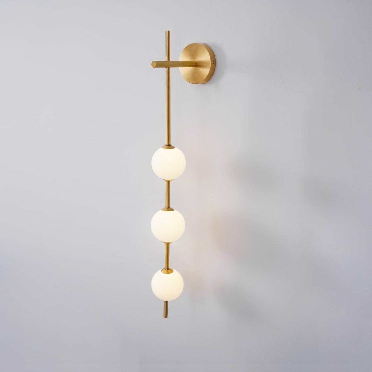 Contemporary Glass Globe Vertical LED Wall Sconce