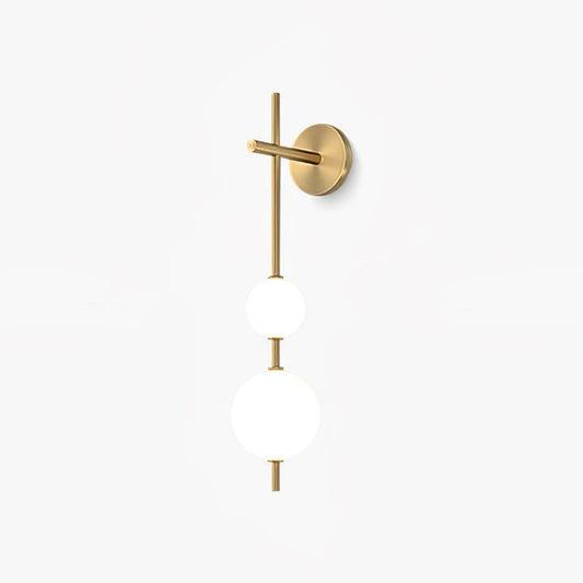 Contemporary Glass Globe Vertical LED Wall Sconce