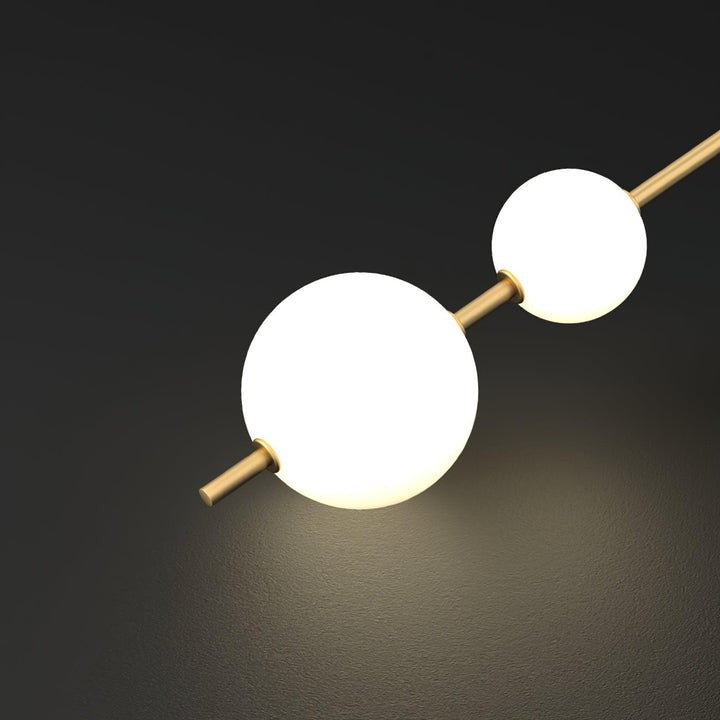 Contemporary Glass Globe Vertical LED Wall Sconce
