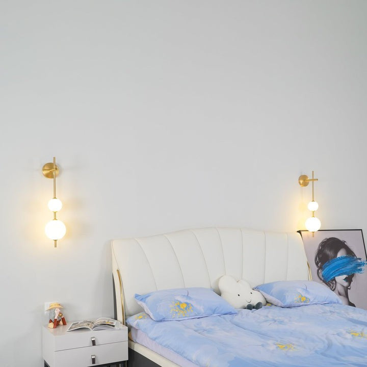 Contemporary Glass Globe Vertical LED Wall Sconce
