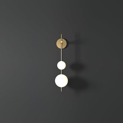 Contemporary Glass Globe Vertical LED Wall Sconce