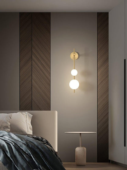 Contemporary Glass Globe Vertical LED Wall Sconce