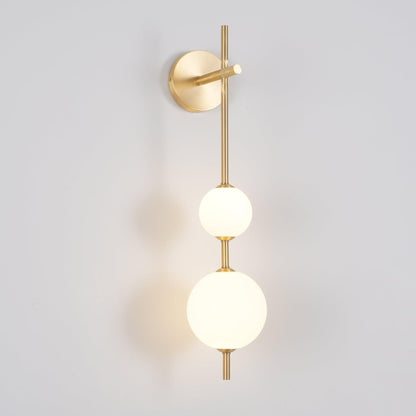 Contemporary Glass Globe Vertical LED Wall Sconce