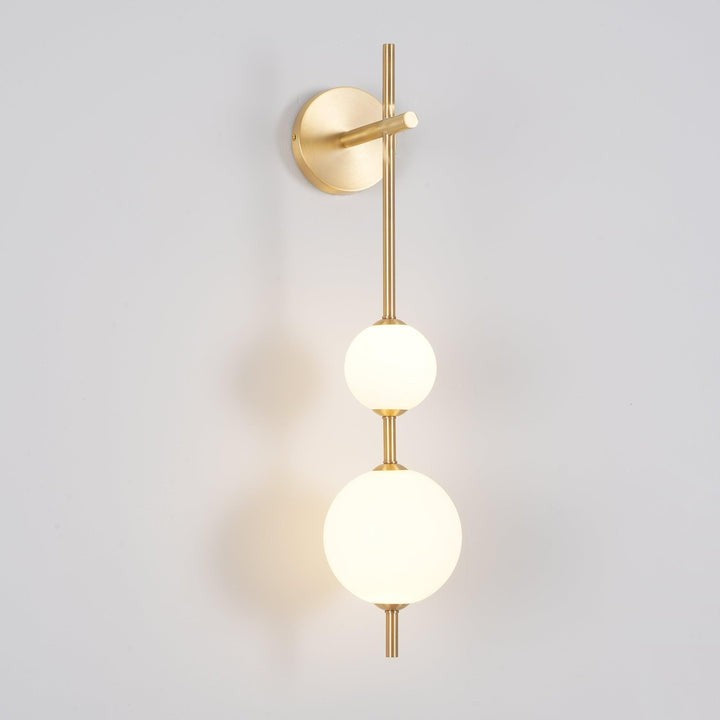 Contemporary Glass Globe Vertical LED Wall Sconce