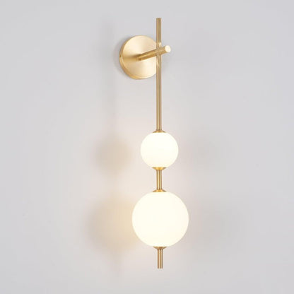 Contemporary Glass Globe Vertical LED Wall Sconce