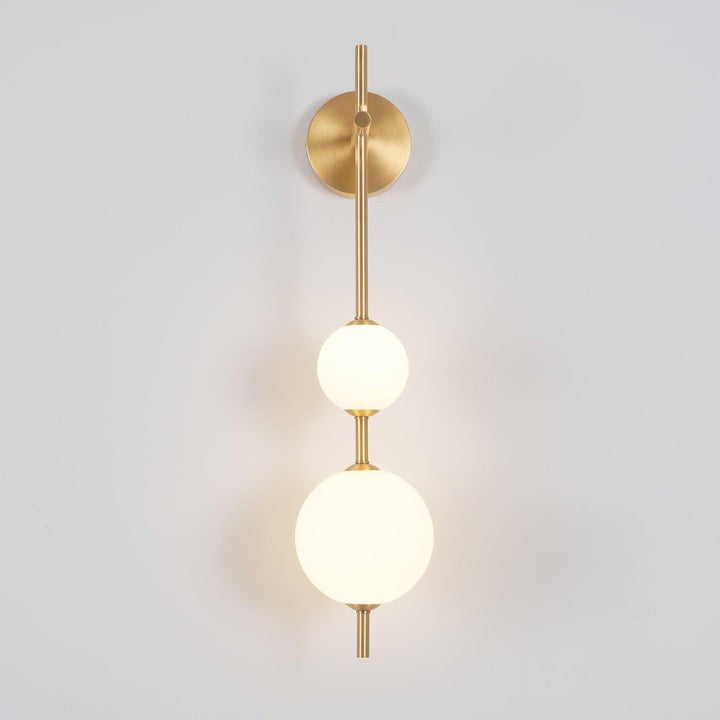 Contemporary Glass Globe Vertical LED Wall Sconce
