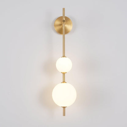 Contemporary Glass Globe Vertical LED Wall Sconce