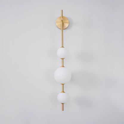 Contemporary Glass Globe Vertical LED Wall Sconce
