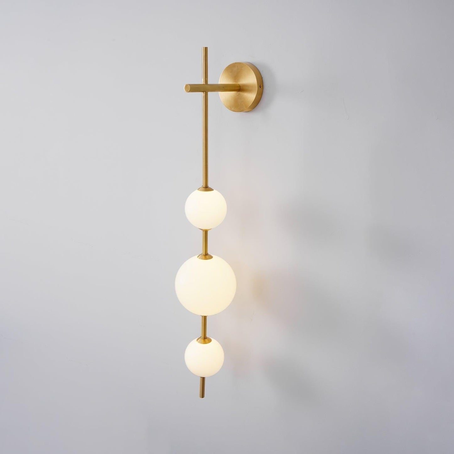 Contemporary Glass Globe Vertical LED Wall Sconce
