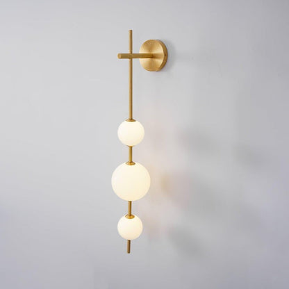 Contemporary Glass Globe Vertical LED Wall Sconce