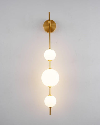 Contemporary Glass Globe Vertical LED Wall Sconce