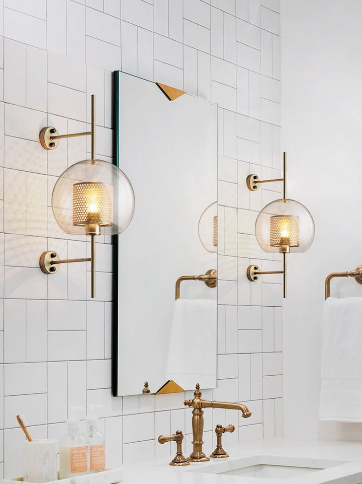 Contemporary Glass Wall Light – Sphere & Capsule